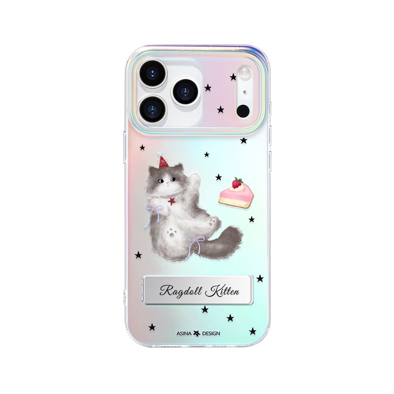 蛋糕布偶适用苹果17Promax手机壳隐藏式一体支架iPhone16Pro保护套Co3全包13pm可爱14防摔ip15新款高级感好看