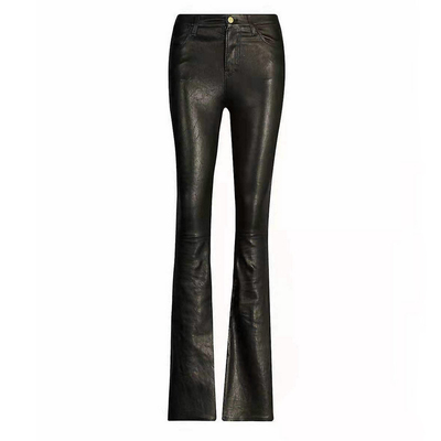 长喇叭中腰真皮法国植鞣皮