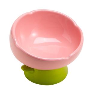 Petdebby猫碗猫食盆陶瓷宠物高脚碗斜口碗粮碗饭碗狗碗狗盆防打翻