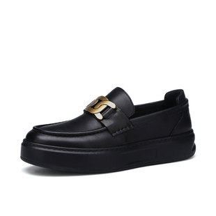 U7男士皮鞋2026新款真皮软底高端商务休闲皮鞋男头层牛皮乐福鞋男