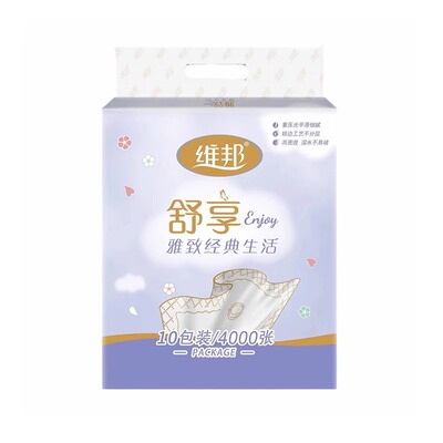 维邦抽纸面巾纸舒享80抽10包/提