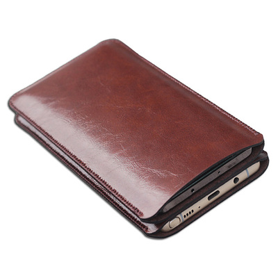 适用简约2部华为mate40pro/mate30RS双手机套P50双机包P40pro皮套横竖款13pro苹果14promax二合一手拿神器袋