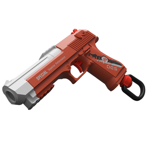 手动一键抛壳沙漠之鹰手抢拉动上膛吸盘软弹发射器男孩玩具枪模型