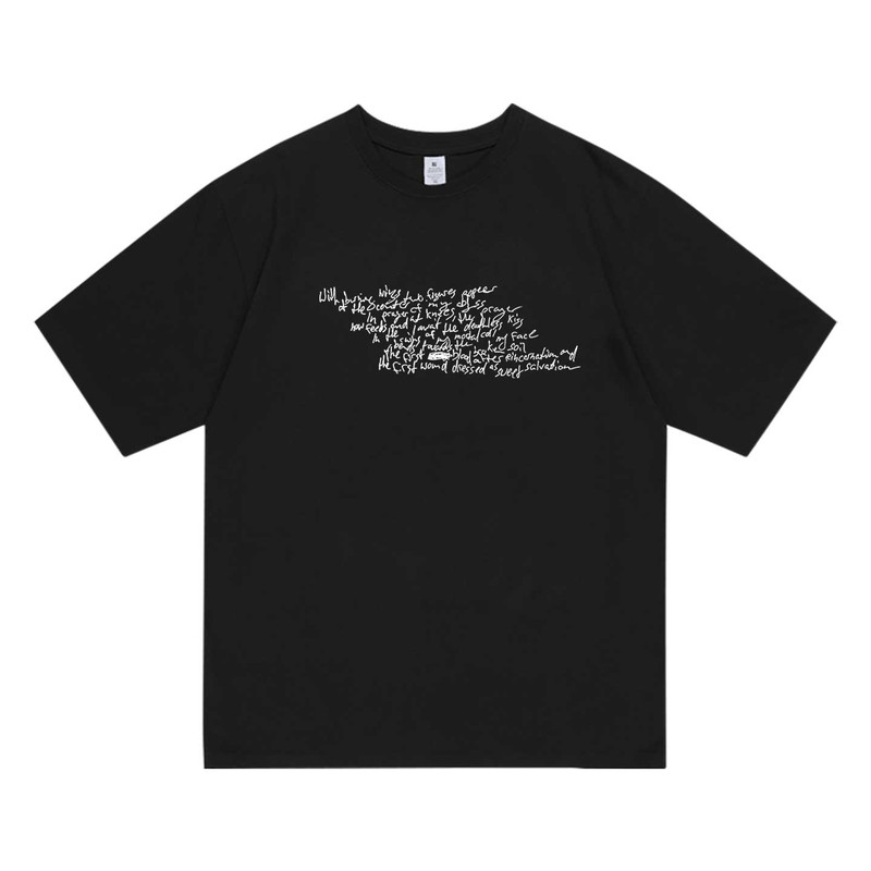 STRAYKIDS韩知城舞台打歌衣服同款短袖T恤字母印花宽松纯棉夏上衣