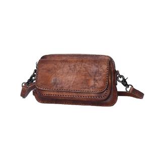 法缇斯复古真皮迷你挎包头层牛皮手机包原创单肩斜挎手拿两用小包