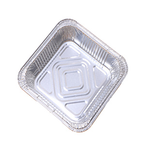 空气炸锅锡纸碗可重复使用耐高温食品级烤箱专用锡纸盒方形家用