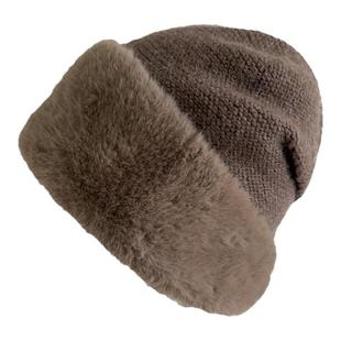 兔毛绒蒙古帽子女秋冬防寒加厚保暖毛毛渔夫帽护耳针织堆堆毛线帽