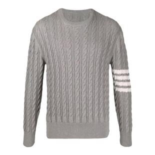 TB毛衣男女款圆领套头针织上衣慵懒感美式毛衣2026年秋冬麻花毛衣