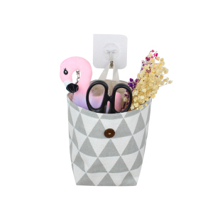 买二送一帆布小挂兜墙壁桌面收纳袋幼儿园卫生纸挂袋布艺手机挂袋