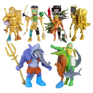 外国山海经十王融合怪手办鲨鱼缝合怪异兽男女孩礼物拼装玩具礼物