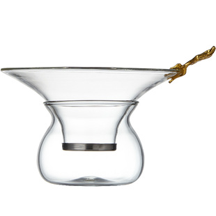 玻璃茶漏茶滤加厚公道杯高档滤茶器过滤茶水分离器单独茶隔分茶器