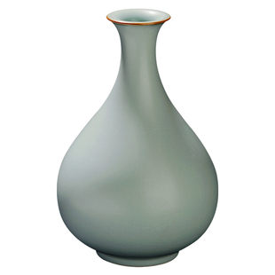 汝窑玉壶春瓶景德镇陶瓷花瓶摆件客厅插花轻奢仿古瓷器礼盒装青瓷