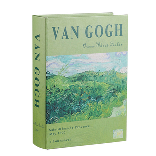 新款油画风仿真书木质收纳盒摆件家居桌面背景装饰书本藏手机书壳