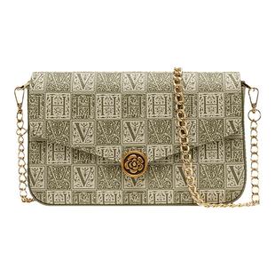 【情人节礼物】VH女包山茶花信封包高级感包包老花链条单肩斜挎包