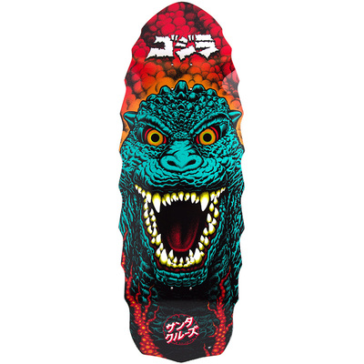 进口GODZILLA哥斯拉联名SANTACRUZ全加枫专业复古双翘滑板鱼板