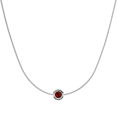 DW项链925银饰水晶镶钻锆石吊坠