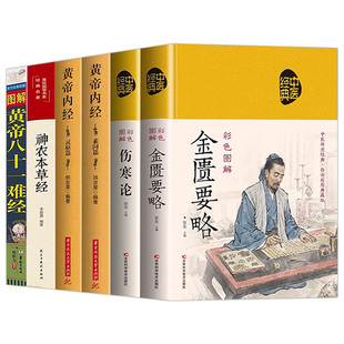 中医四大名著正版原著全套六册伤寒论黄帝内经神农本草经金匮要略黄帝八十一难经白话文处方配方医学类基础理论大全中医养生入门书
