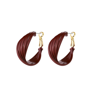 【巷南】999银红色复古耳圈2026马新年耳环小众高级感过年耳饰女