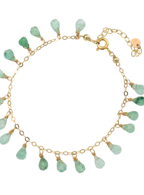 绿精灵三合一草天然绿草莓晶手链