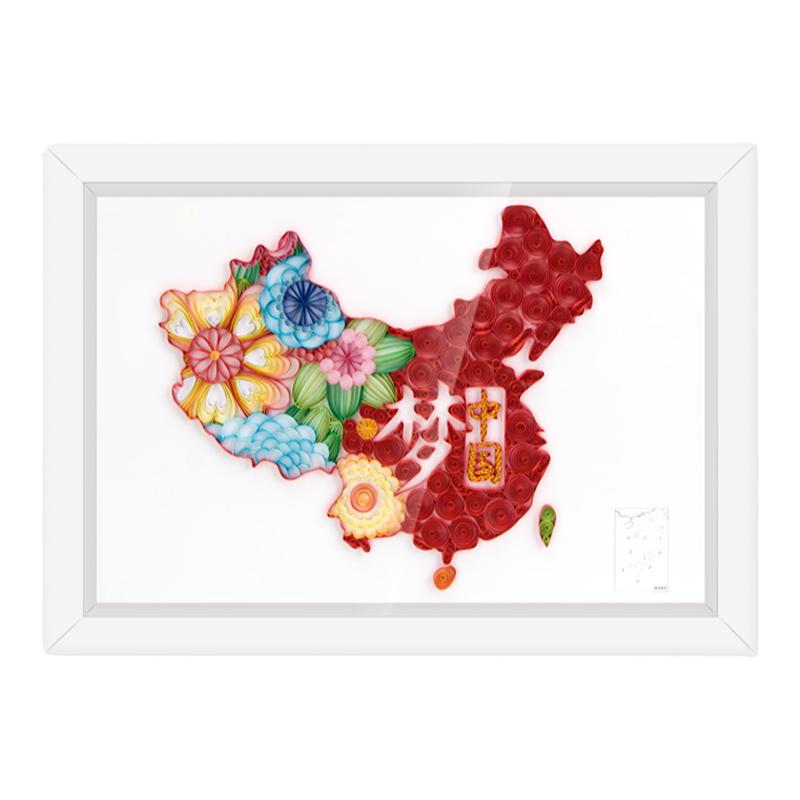 衍纸画diy套装中国梦地图