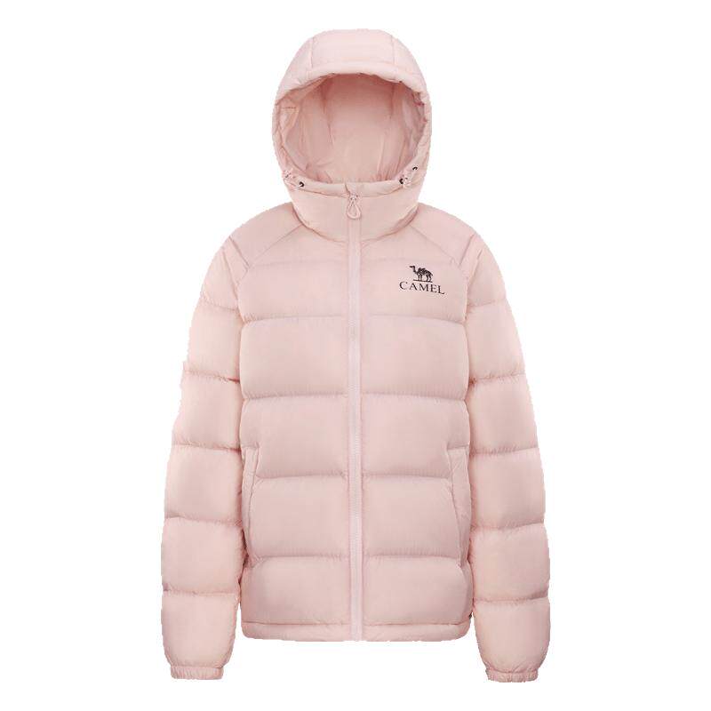 骆驼短款羽绒服女士2026秋冬新款90绒防风保暖连帽面包服羽绒外套