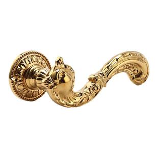 olrvli意大利进口磁吸欧式复古黄铜门锁古典复古金色双开门门锁