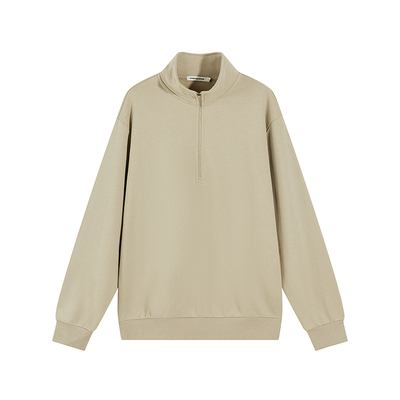 美特斯邦威半拉链加绒情侣卫衣