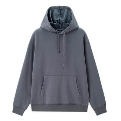 Giordano加绒袋鼠兜套头卫衣