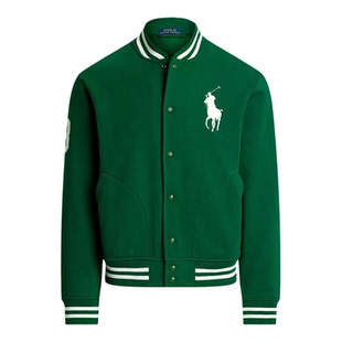POLO RALPH LAUREN拉夫劳伦经典刺绣大logo棒球夹克外套男款绿色