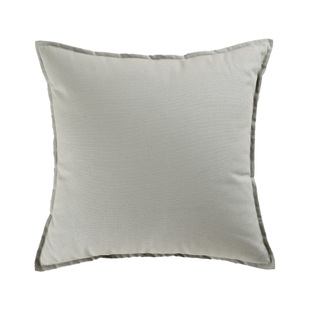 纯棉宽边厚面料抱枕靠垫套家用黑白灰色靠背床头靠枕简约沙发腰枕