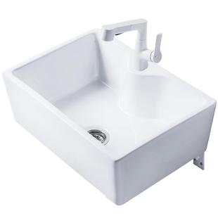 莫德卡恩MODEUCANE 挂墙式有龙头孔陶瓷洗手盆小户型极简酒店家用