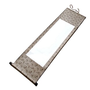 空白卷轴画轴处理半生熟宣纸卷轴书画挂轴迷你中堂仿绫装裱书法