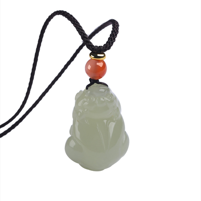 若慕男女和田玉貔貅吊坠