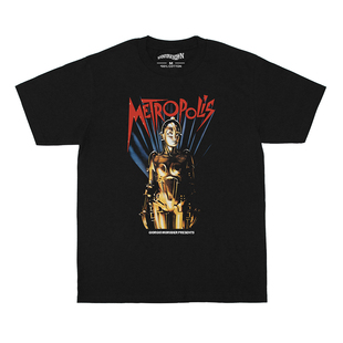 大都会Metropolis科幻电影T恤人物复古印花美式短袖男女T-Shirt
