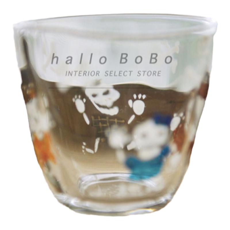 手吹王波波的幸福生活彩绘玻璃杯