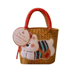 圣诞礼物2026新款平安夜苹果礼盒空盒平安果包装手提小篮子伴手礼