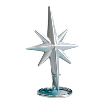 伯利恒之星银色星辰蜡烛蓝色烛泪