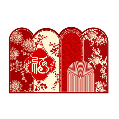 中式门垫喜庆红色速干吸水