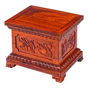 红木佛像底座财神莲花台观音实木质加高供奉关公摆件托架定制供佛