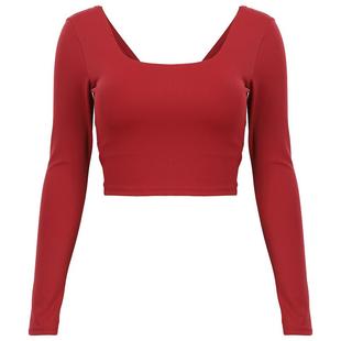 耐吉奥性感露背瑜伽服女带胸垫高颜值2025新款普拉提训练运动长袖