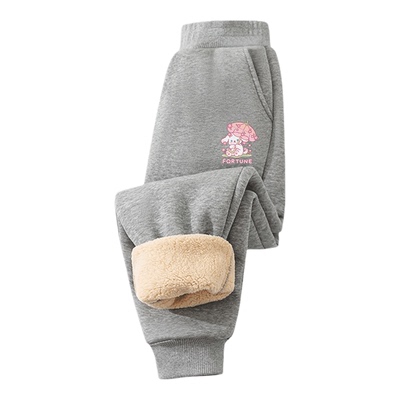 女童秋冬款校服裤子加绒休闲长裤