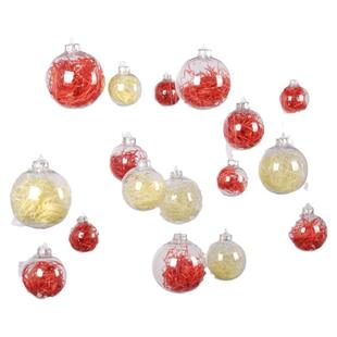 圣诞装饰球透明吊球圣诞节装饰 创意diy手工无缝透明空心灯泡圆球