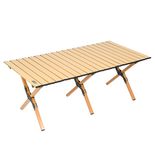 探险者露营桌椅野餐户外可折叠蛋卷桌子野餐桌子椅子一体装备全套