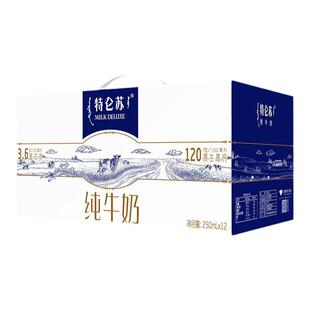 蒙牛特仑苏纯牛奶250mL×12盒整箱特价学生营养健康早餐/11月
