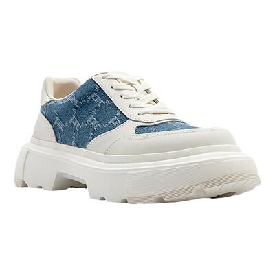 皮尔卡丹丹宁牛仔拼接休闲女鞋