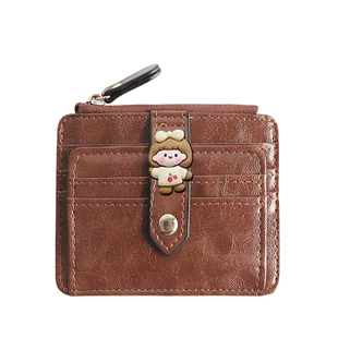 ins风韩式短款钱包女款小众设计学生多卡位小巧卡包手拿零钱卡夹