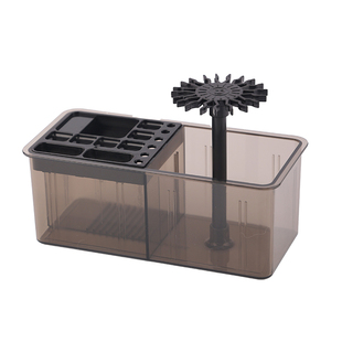 梅林笔庄多功能毛笔免洗笔架十孔大容量毛笔挂架新升级保湿洗笔神器防干润笔器书法专用悬挂式挂笔架收纳笔筒