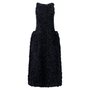 ChicChick时髦小鸡 Blue Hour 深蓝色重工立体花朵新年礼服连衣裙