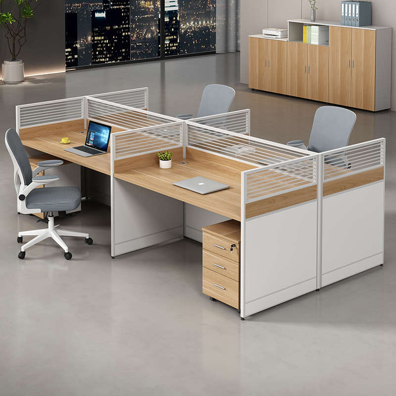 职员办公桌椅组合简约现代4人6人员工位办公室电脑桌职员屏风工位