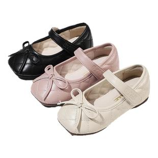 百丽童鞋女童公主鞋秋冬新款儿童小皮鞋幼童宝宝鞋小女孩软底单鞋